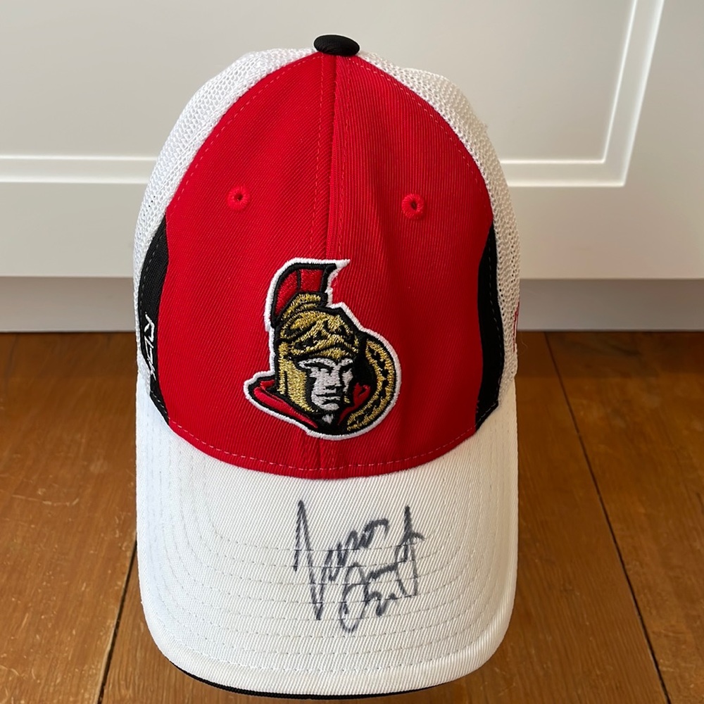 Jason Smith Signed Ottawa Senators Hat, hockey cap, #21